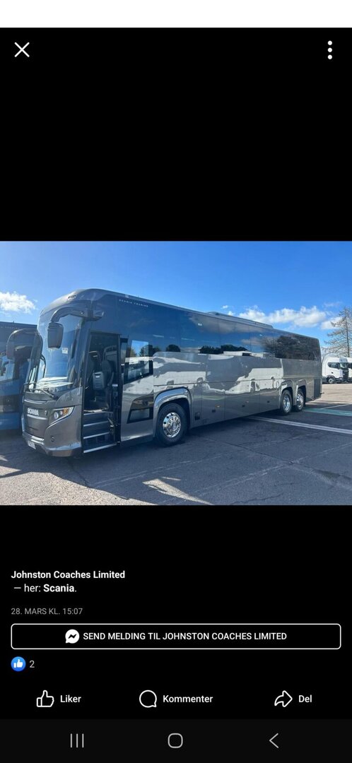 Buss fra Stord Turbuss, perfekt for gruppereiser og turer i Norge, med moderne fasiliteter og pålitelig service.